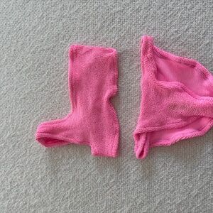 HUNZA G PINK ONE SHOULDER